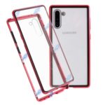 Detachable 2-in-1 Metal Frame + Glass Back Phone Case Covering for Samsung Galaxy Note 10 Plus/Note 10 Plus 5G – Rose