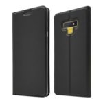 Magnetic Adsorption Leather Card Holder Phone Casing for Samsung Galaxy Note9 N960 – Black