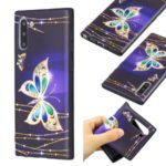 Pattern Printing Embossed TPU Back Case for Samsung Galaxy Note 10 5G / Note 10 – Colorized Butterfly