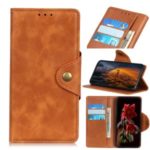 PU Leather Wallet Stand Mobile Cell Case Cover for Samsung Galaxy M30s – Brown