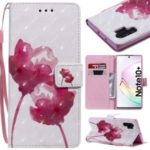 Light Spot Decor Pattern Printing Leather Phone Cover Wallet Stand Casing for Samsung Galaxy Note 10 Plus/Note 10 Plus 5G – Lotus