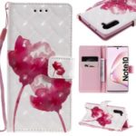 Pattern Printing Light Spot Decor Case Leather Phone Wallet Cover for Samsung Galaxy Note 10/Note 10 5G – Lotus
