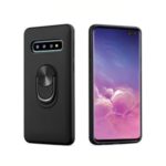 Detachable PC + TPU Combo Case with Finger Ring Kickstand for Samsung Galaxy S10 Plus – Black