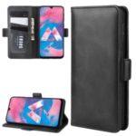 Magnet Adsorption PU Leather Shell Case for Samsung Galaxy M30s – Black