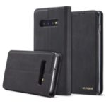 LC.IMEEKE LC-002 Wallet Leather Phone Case with Stand for Samsung Galaxy S10 Plus – Black