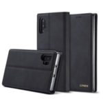LC.IMEEKE LC-002 Wallet Leather Stand Case Covering for Samsung Galaxy Note 10 Plus/Note 10 Plus 5G – Black