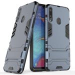 Plastic + TPU Hybrid Shell Case with Kickstand for Samsung Galaxy A20s – Dark Blue