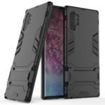 Plastic + TPU Hybrid Case with Kickstand for Samsung Galaxy Note 10 Plus 5G / Note 10 Plus – Black