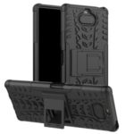 Anti-slip PC + TPU Hybrid Case with Kickstand for Sony Xperia 20 – Black