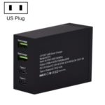 F9 50W 4 Port USB Wall Charger with Qualcomm Quick Charge [2 * QC 3.0 USB + 2 * Type-C] – US Plug