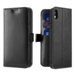 DUX DUCIS KADO Series Leather Phone Casing Shell for Huawei Y5 (2019) / Honor 8S / Y5 Prime (2019) – Black