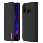 DUX DUCIS Wish Series Wallet Stand Genuine Leather Shell Cover for Huawei P30 Lite / Nova 4e – Black