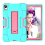 Shock Proof Hybrid TPU + PC Tablet Cover Kickstand Case for Huawei MediaPad M6 8.4-inch – Cyan / Rose