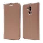 Magnetic Adsorption Leather Card Holder Phone Shell for Huawei Mate 20 Lite – Rose Gold