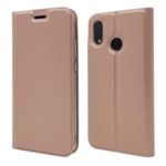Magnetic Adsorption Leather Card Holder Phone Cover for Huawei P20 Lite (2018)/Nova 3e – Rose Gold