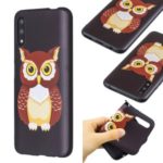 Pattern Printing Embossed TPU Case for Huawei Honor 9X / 9X Pro – Brown Owl