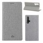 VILI DMX Cross Texture Leather Stand Cover with Card Slot for Huawei nova 5 / nova 5 Pro – Grey