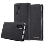 LC.IMEEKE LC-002 Wallet Leather Stand Phone Case Shell for Huawei P30 Pro – Black