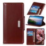 Wallet Stand PU Leather Phone Shell for Motorola Moto E6 – Brown