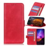 Wallet Leather Stand Case Shell for Motorola Moto E6 Plus – Red