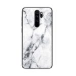 Marble Texture Tempered Glass + PC + TPU Hybrid Case for Xiaomi Redmi Note 8 Pro – Style A
