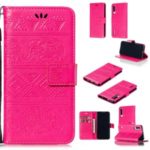 Imprint Elephant Pattern Wallet Stand Flip Leather Phone Cover for Xiaomi Mi CC9e/Mi A3 – Rose