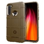 Anti-shock Square Texture TPU Case for Xiaomi Redmi Note 8 – Brown