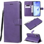 PU Leather + TPU Wallet Stand Phone Shell for Xiaomi Mi CC9 / Mi A3 Pro / Mi CC9 Meitu Edition / Mi 9 Lite – Purple