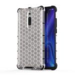 Honeycomb Pattern TPU + PC Hybrid Shock-proof Phone Casing for Xiaomi Redmi K20/Redmi K20 Pro/Mi 9T/Mi 9T Pro – White
