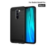 MOFI Carbon Fiber Surface Brushed TPU Casing for Xiaomi Redmi Note 8 Pro – Black