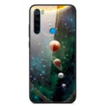 Dazzle Printing Style Glass+TPU+PC Phone Cover Protective Shell for Xiaomi Redmi Note 8 – Planet