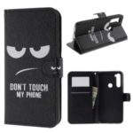 Cross Texture Pattern Printing Flip Leather Wallet Protective Cover for Xiaomi Redmi Note 8 – Don’t Touch My Phone