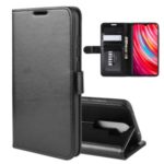 Crazy Horse Texture Leather Stand Wallet Phone Cover for Xiaomi Redmi Note 8 Pro – Black