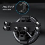 Round Air Outlet Rotation Car Air Vent Mount Phone Holder Cradle for iPhone Samsung Etc. – Black