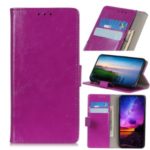 Crazy Horse Wallet Leather Stand Case for Nokia 6.2 – Purple