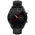 Smart Watch Heart Rate Blood Pressure Monitor Water-resistant Sport Bracelet with 1.3-Inch Screen and Leather Wristband – Black