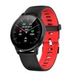 S16 Unisex IPS Screen Smart Bracelet Waterproof Sport Bluetooth Wristband with Silicone Strap – Red