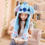 Cute Animal Shape Airbag Hat with Jumpping Ears – Blue