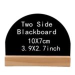 4Pcs/Set Double-sided Tabletop Wooden Blackboard Memo Sign Message Small Note Chalkboard –  Semicircle Blackboard