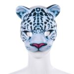 Halloween Costume Ball Mask Scary Snow Leopard Face Mask Full Face Mask Head Mask