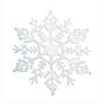 12PCS/Pack Christmas Glitter Snowflake Hanger Plastic Snowflake Ornaments – Silver