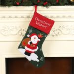 Christmas Stocking Fireplace Hanging Stocking Home Decoration – Santa Claus