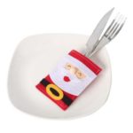 Santa Claus Christmas Knife Fork Bag Table Decor