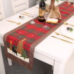 Christmas Table Runner Top Tablecloth Home Decoration – Red Flowers