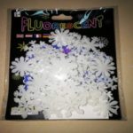 One Pack Christmas Elements 3D Luminous Snowflake Fluorescent Wall Sticker – White