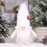 Christmas Santa Plush Doll Dwarf Decoration Christmas Party Gift – White