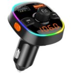 BC52 Car Kit Handsfree Wireless Bluetooth FM Transmitter 7 Color Light MP3 Player with Dual USB Charger