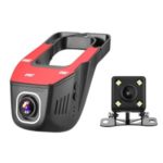 V24B Car Dual Lens Dash Cam HD Front 1080P Rear 720p with WiFi Driving Recorder Video Dash Camera