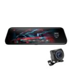Anytek T12+ Car Dash Cam Rearview Mirror DVR Camera 9.66 inch Dual Lens Digital Video Recorder