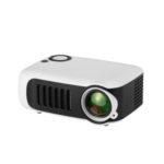 A2000 Mini Portable Projector 720P LCD Lamp Life Home Theater Video Projector Support Power Bank – White/US Plug